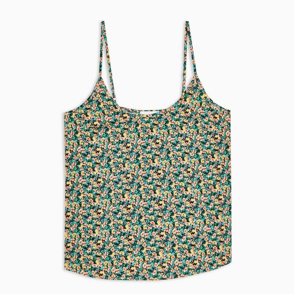 NEW Topshop Ditsy Floral Scoop Neck Cami Tank Top - Picture 4 of 12